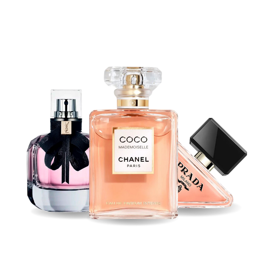 Promocyjny pakiet 3 perfum: Prada PARADOXE, COCO MADEMOISELLE i MON PARIS 100 ml)