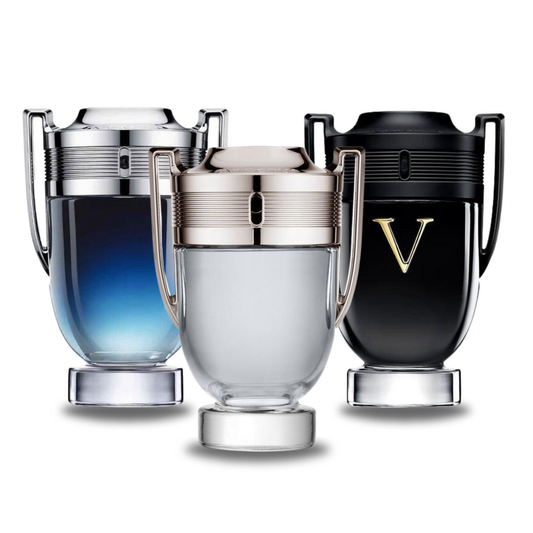 Promocyjny pakiet 3 perfum: Paco Rabanne INVICTUS LEGEND, Paco Rabanne INVICTUS i Paco Rabanne INVICTUS VICTORY 100 ml.